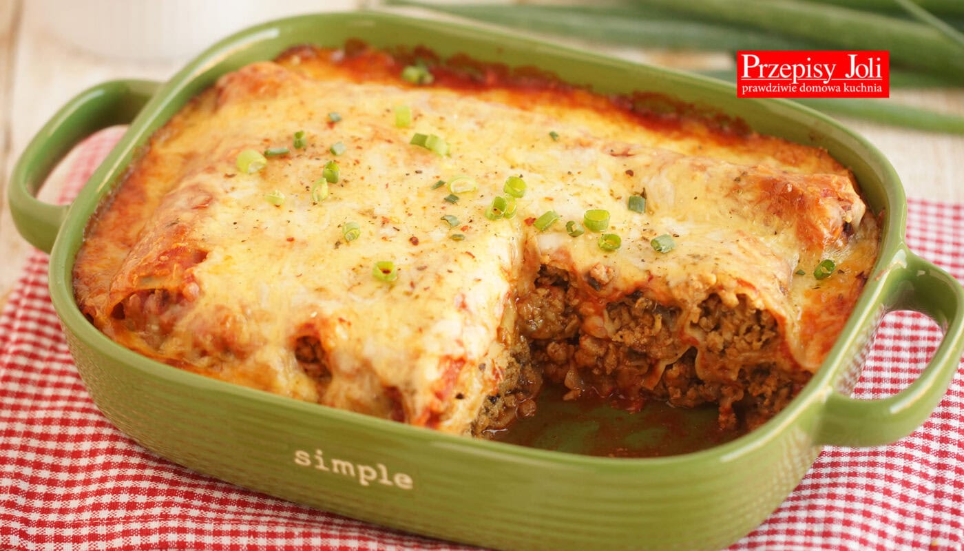 cannelloni z mięsem mielonym i pieczarkami