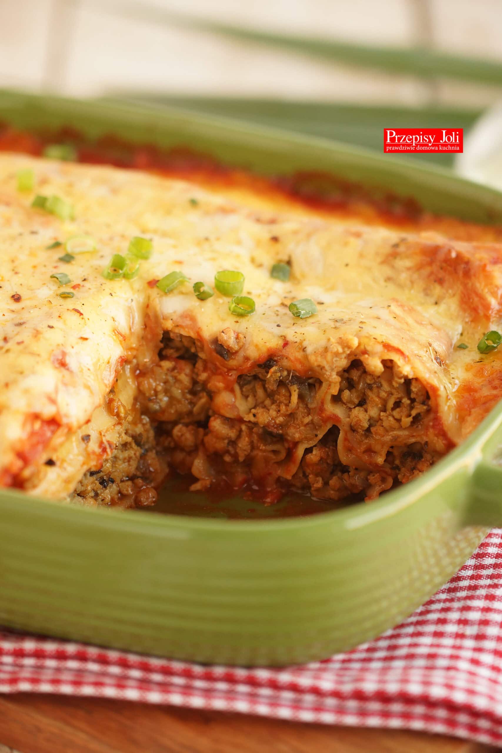 cannelloni z mięsem i pieczarkami